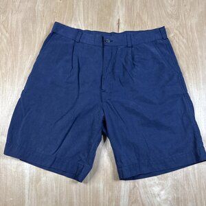 Jams World Mens Navy Blue Flat Front Chino Shorts Size 36